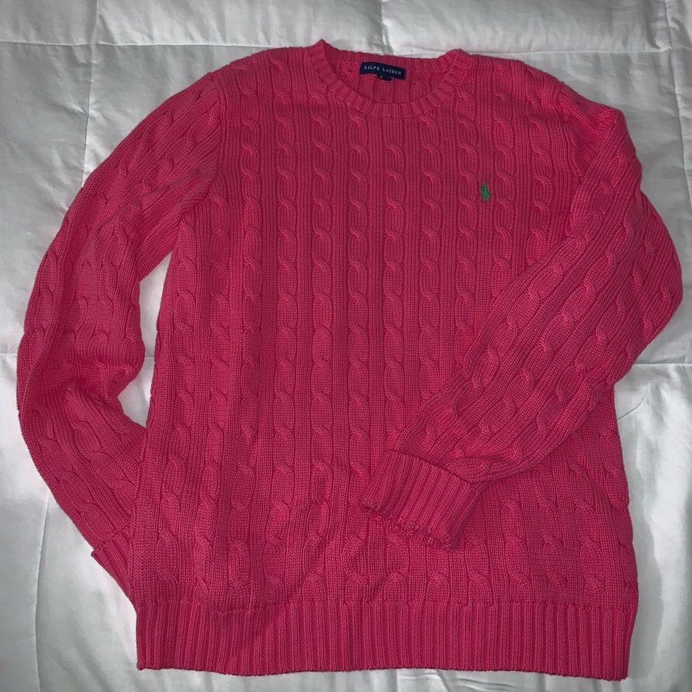 ralph lauren pink sweater
